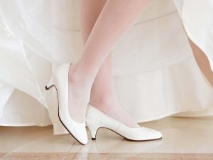 decolltè bianche scarpe comode da sposa